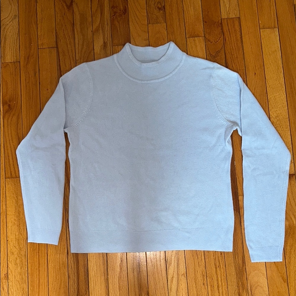 Sag Harbor Light Blue Turtleneck Sweater